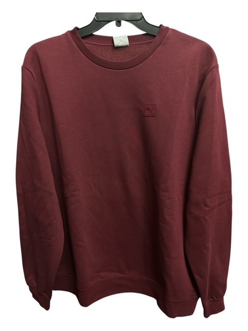 Puma 3XT Sweatshirt Burgundy Red Elevated Logo Crew Long Sleeve Shirt 3X Tall